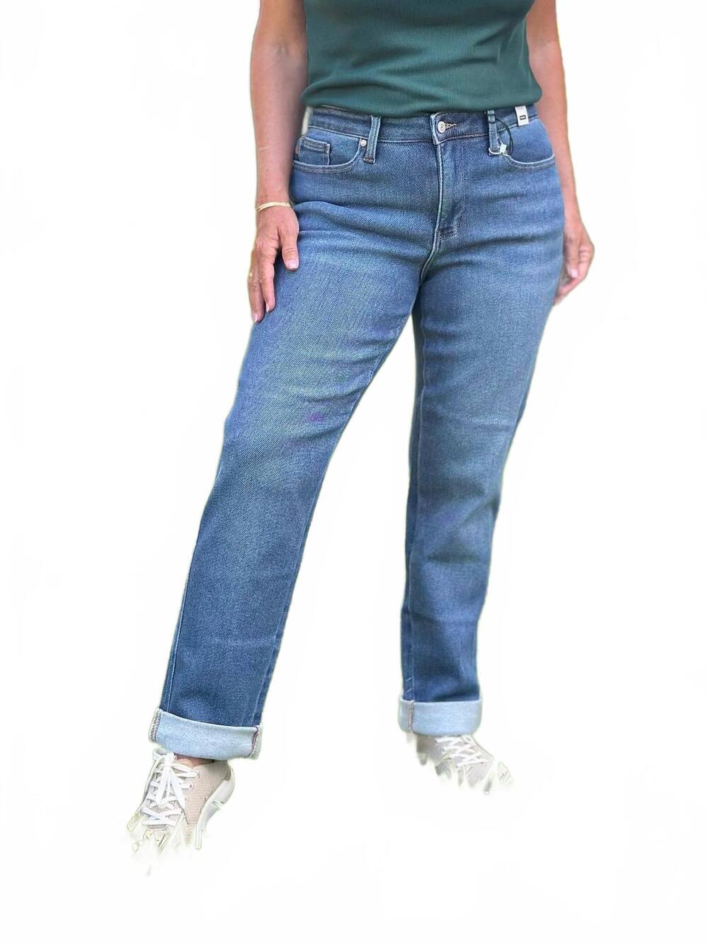 NEW JUDY BLUE billie boyfriend jeans in dark cozy indigo